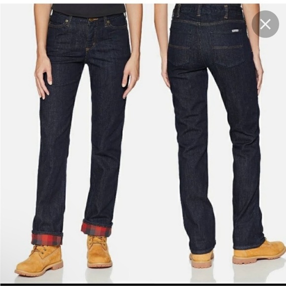 Carhartt Denim - Carhartt‎ Blaine Flannel-Lined Jeans Women's 14 Straight Leg Original Fit